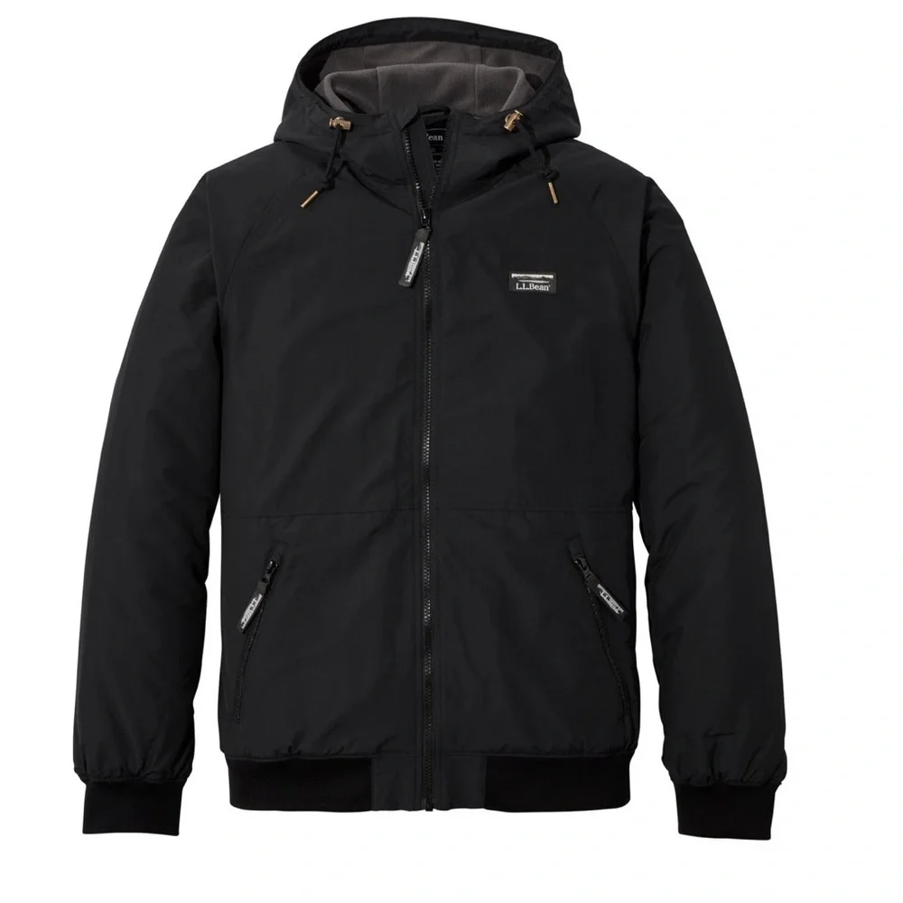 L.L Bean Insulated 3-season Bomber Hooded Jacket